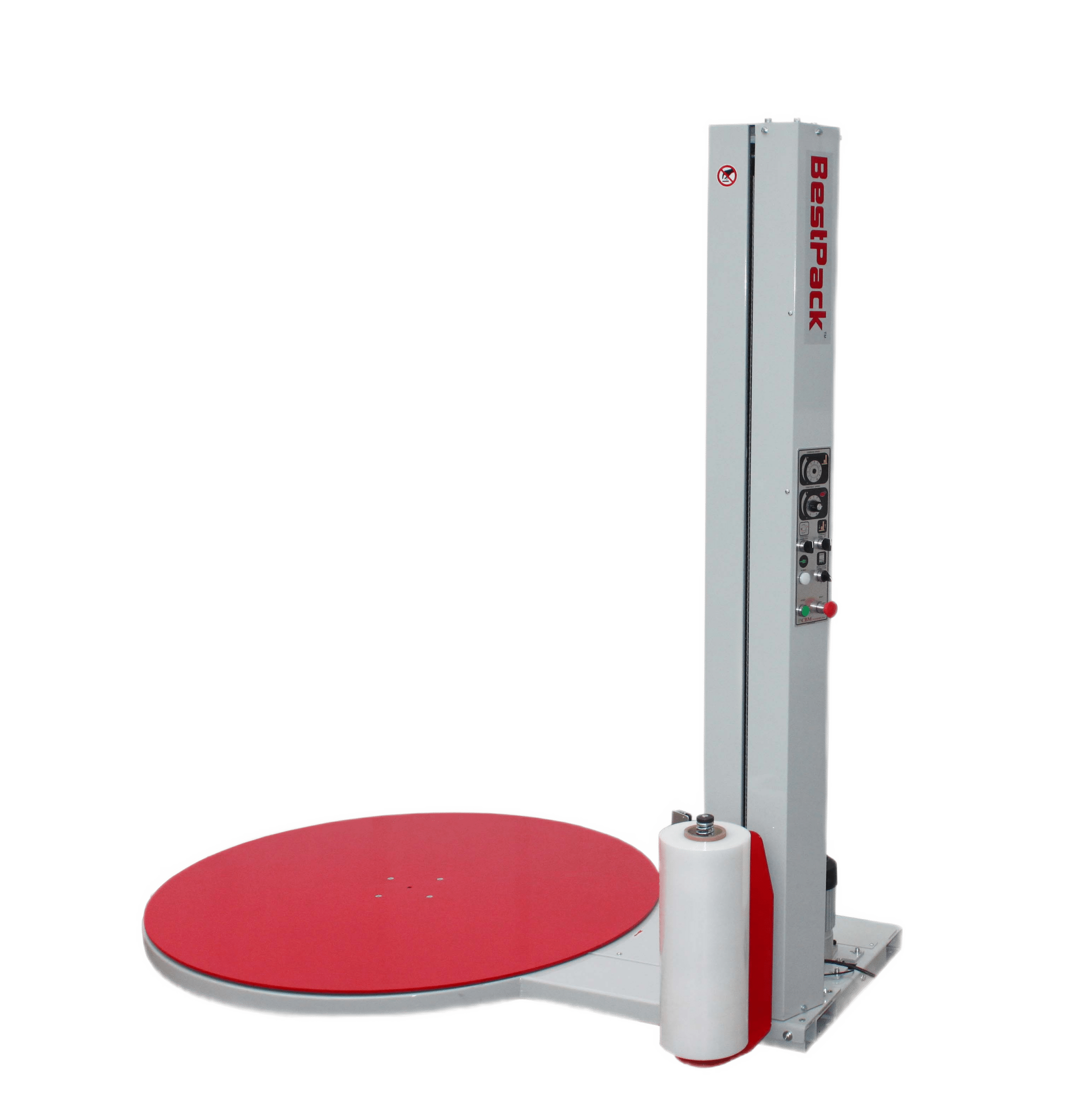 Reference photo of the BestPack CBM Systems B120 pallet wrapping machine.